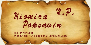Miomira Popsavin vizit kartica